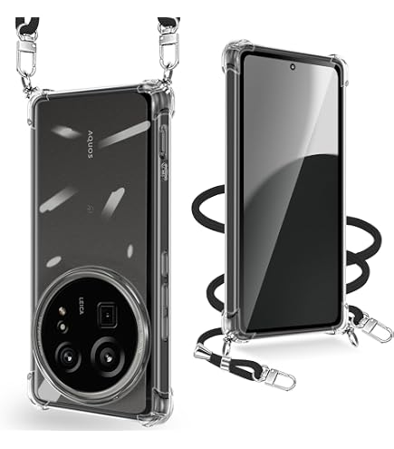 Amazon.co.jp: AQUOS R9 Pro ケース クリア ショルダー aquos r9 pro